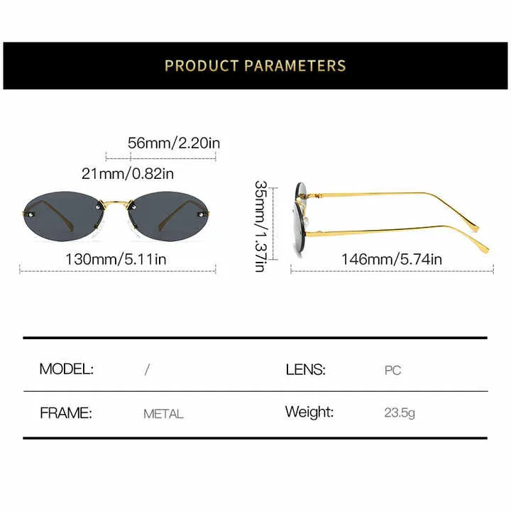 نظارات شمسية عالية الجودة للبيع بالجملة بدون . High Quality Wholesale Rimless Driving Sunglasses Classic