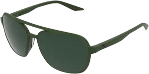 100% Kasia Aviator Sunglasses - Round - Green - Gray Green 61042-190-74