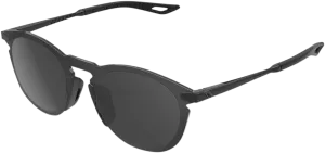 100% Legere Sunglasses - Round - Black - Smoke 61040-001-57