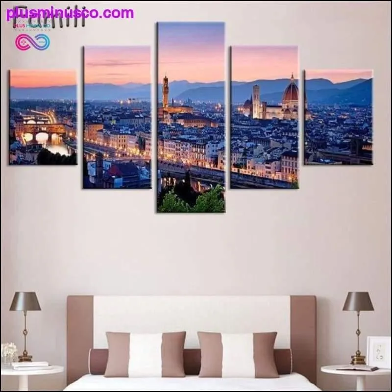 5Pcs/set Tuscany Italy Meadows flowers nature landscape