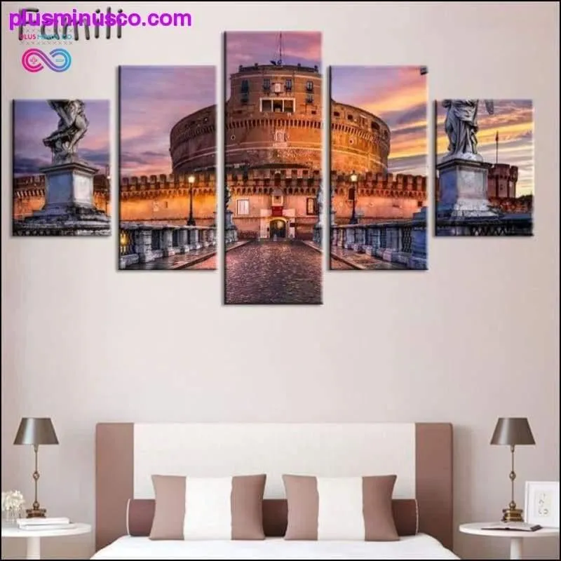 5Pcs/set Tuscany Italy Meadows flowers nature landscape