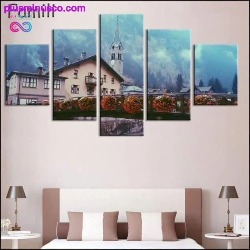 5Pcs/set Tuscany Italy Meadows flowers nature landscape