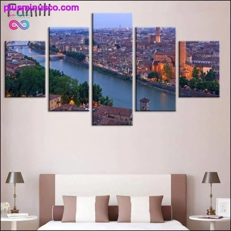 5Pcs/set Tuscany Italy Meadows flowers nature landscape