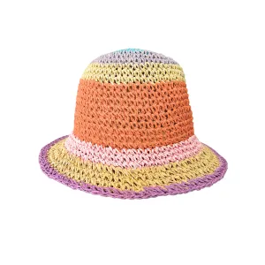 Acorn Astrid Crochet Straw Hat - Multi