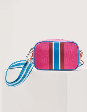 Canvas Crossbody Bag-Festival Pink