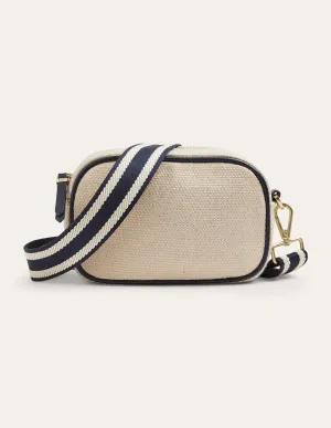 Canvas Crossbody Bag-Gold Metallic
