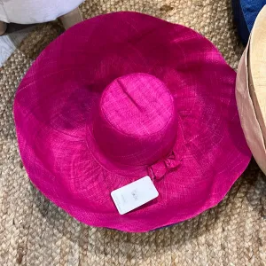 Capeline Straw Hat - Hot Pink