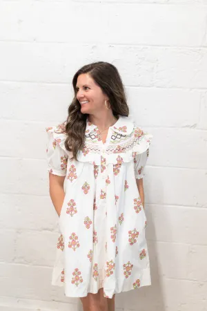 Floral Embroidered Dress
