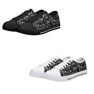 Gold Butterfly Womens Lightweight Low Top Canvas Shoes
