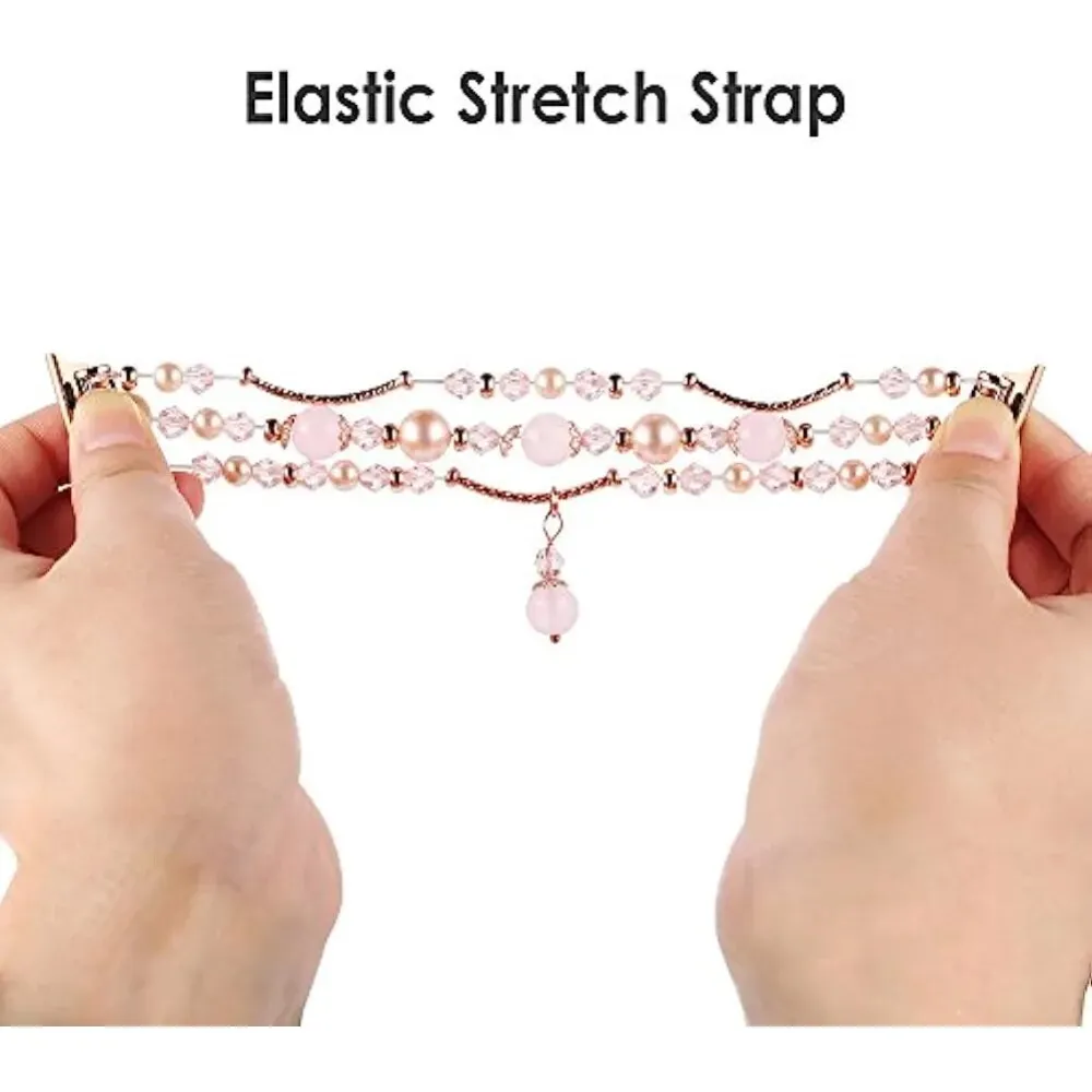 Handmade Beaded Watch Band Bracelet for iOS Series 9 8 7 6 SE 5 Strap