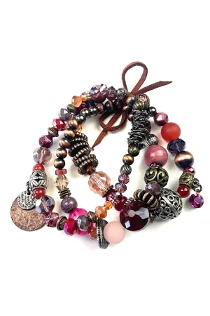 Lost And Found Multi Strand Stretch Beaded Bracelet