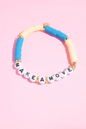 Make a Move Inspirational Beaded Bracelet