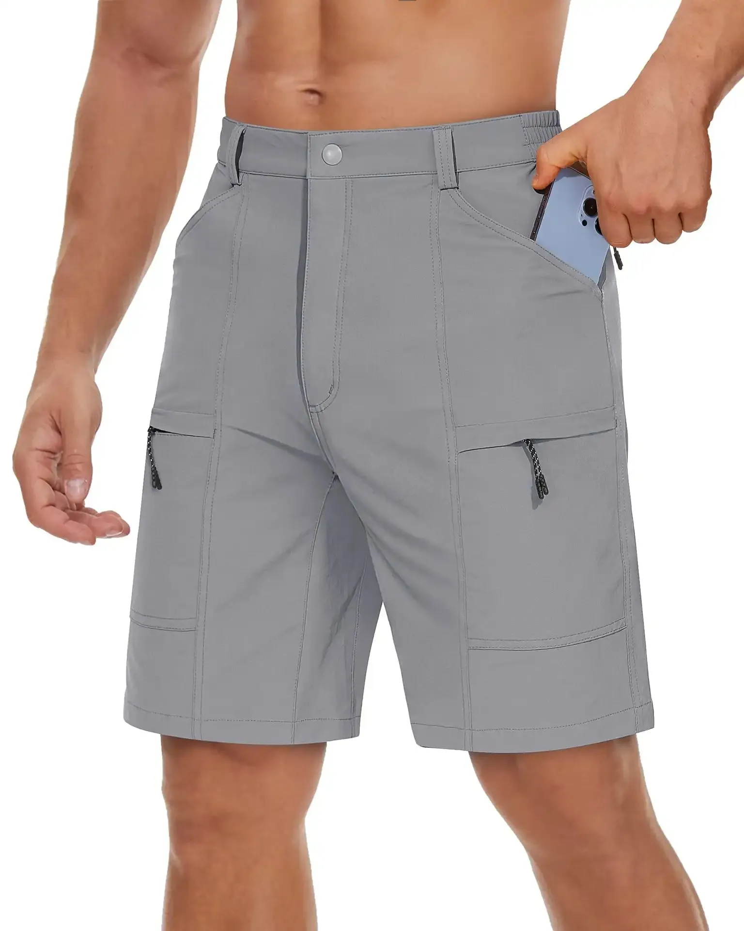Men's Casual Multi-Pocket Quick-Dry Cargo Shorts