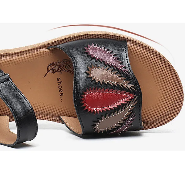 Middle-aged Cozy Flat Non-slip Sandals