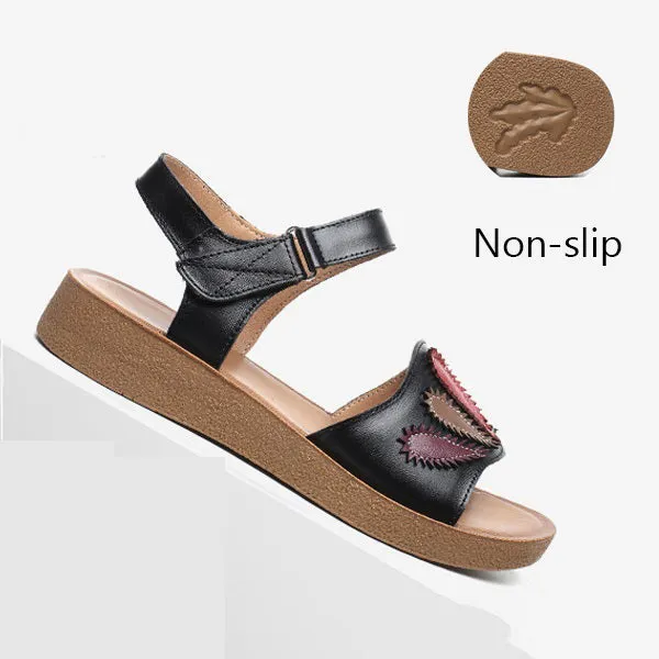 Middle-aged Cozy Flat Non-slip Sandals