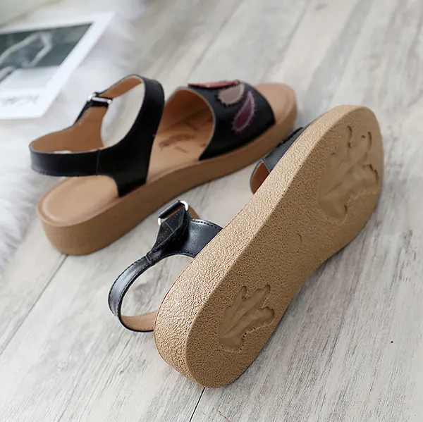 Middle-aged Cozy Flat Non-slip Sandals