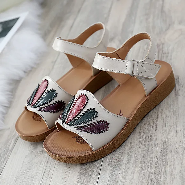 Middle-aged Cozy Flat Non-slip Sandals