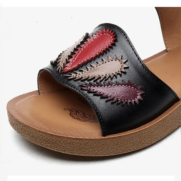 Middle-aged Cozy Flat Non-slip Sandals