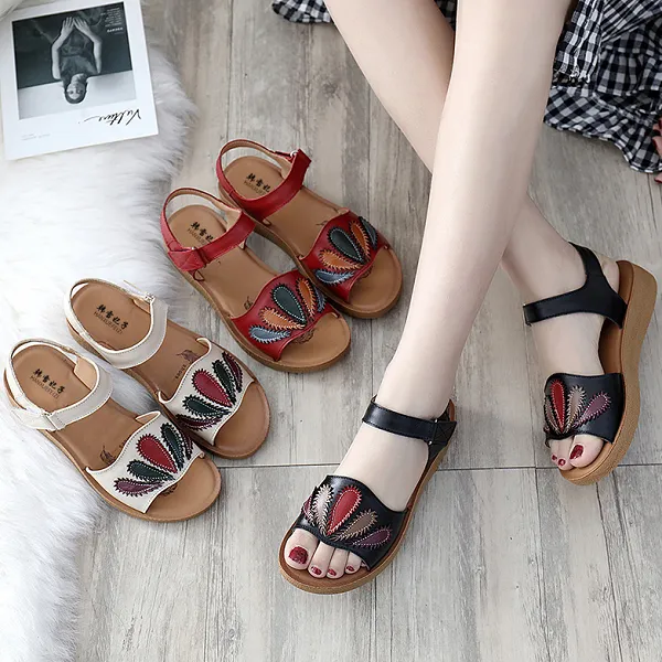 Middle-aged Cozy Flat Non-slip Sandals