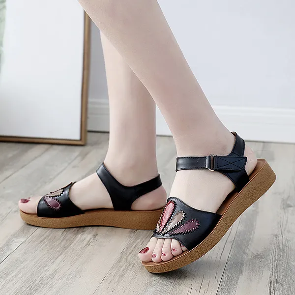 Middle-aged Cozy Flat Non-slip Sandals