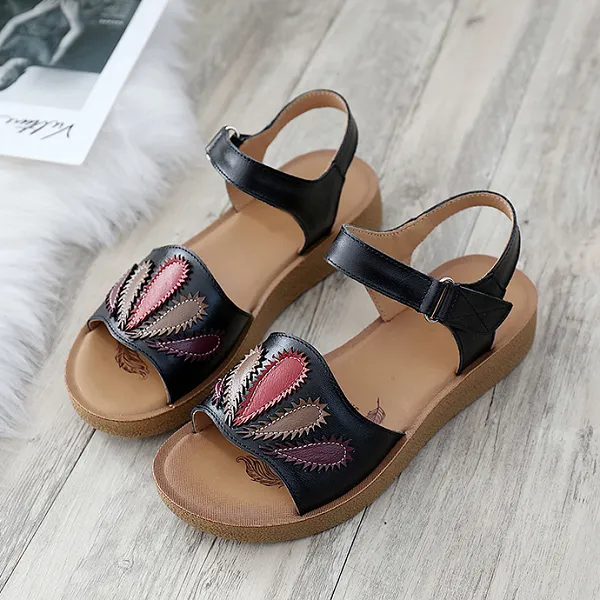 Middle-aged Cozy Flat Non-slip Sandals