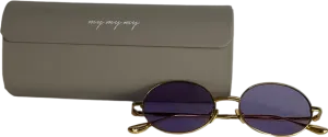 My my my Purple Round Sunglasses in case