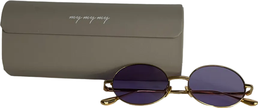 My my my Purple Round Sunglasses in case