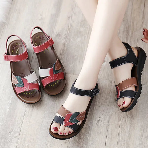 Soft Sole Middle-aged Cozy Flat Non-slip Sandals