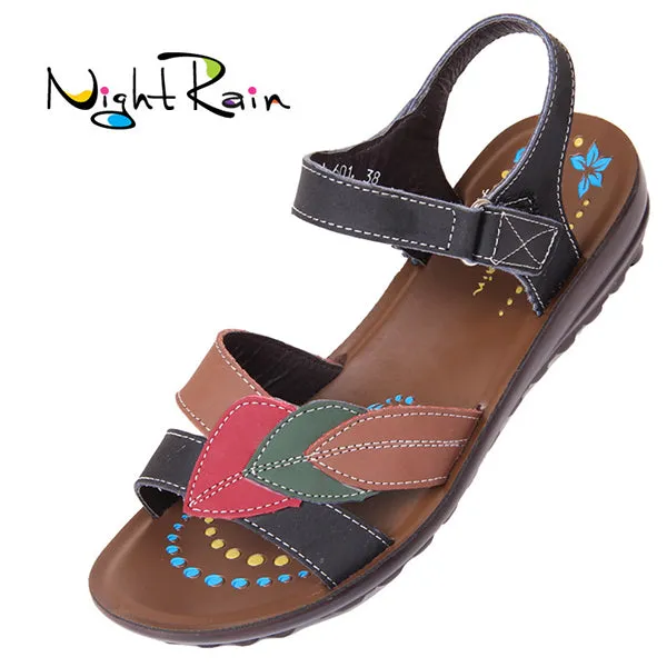 Soft Sole Middle-aged Cozy Flat Non-slip Sandals