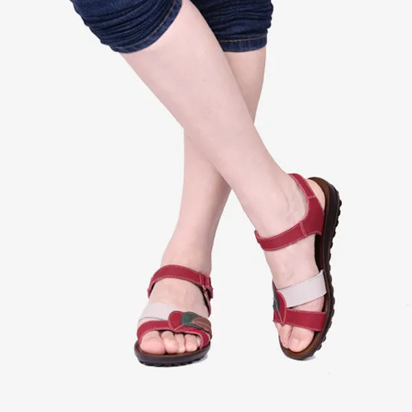 Soft Sole Middle-aged Cozy Flat Non-slip Sandals