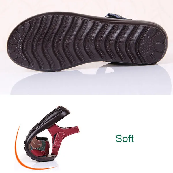 Soft Sole Middle-aged Cozy Flat Non-slip Sandals